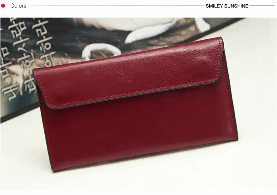 Slim Genuine Leather Women Wallet Female Long Clutch Fashion Women Purse Card Holders Ladies Wallet portefeuille femme portfolio 14