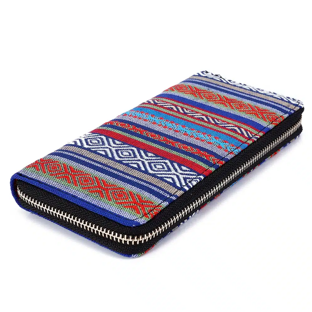 Sansarya 10 Colors Bohemia Woven Boho Long Women Wallet Aztec Female Purse Ladies Tribal Card Holder Girls With Cupreous Zipper 10