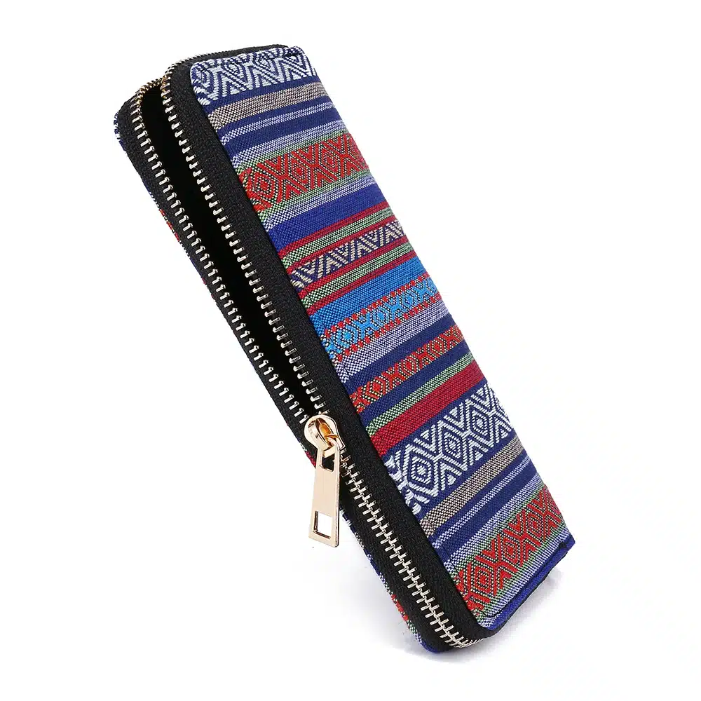 Sansarya 10 Colors Bohemia Woven Boho Long Women Wallet Aztec Female Purse Ladies Tribal Card Holder Girls With Cupreous Zipper 11