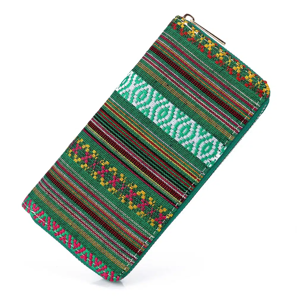 Sansarya 10 Colors Bohemia Woven Boho Long Women Wallet Aztec Female Purse Ladies Tribal Card Holder Girls With Cupreous Zipper 14