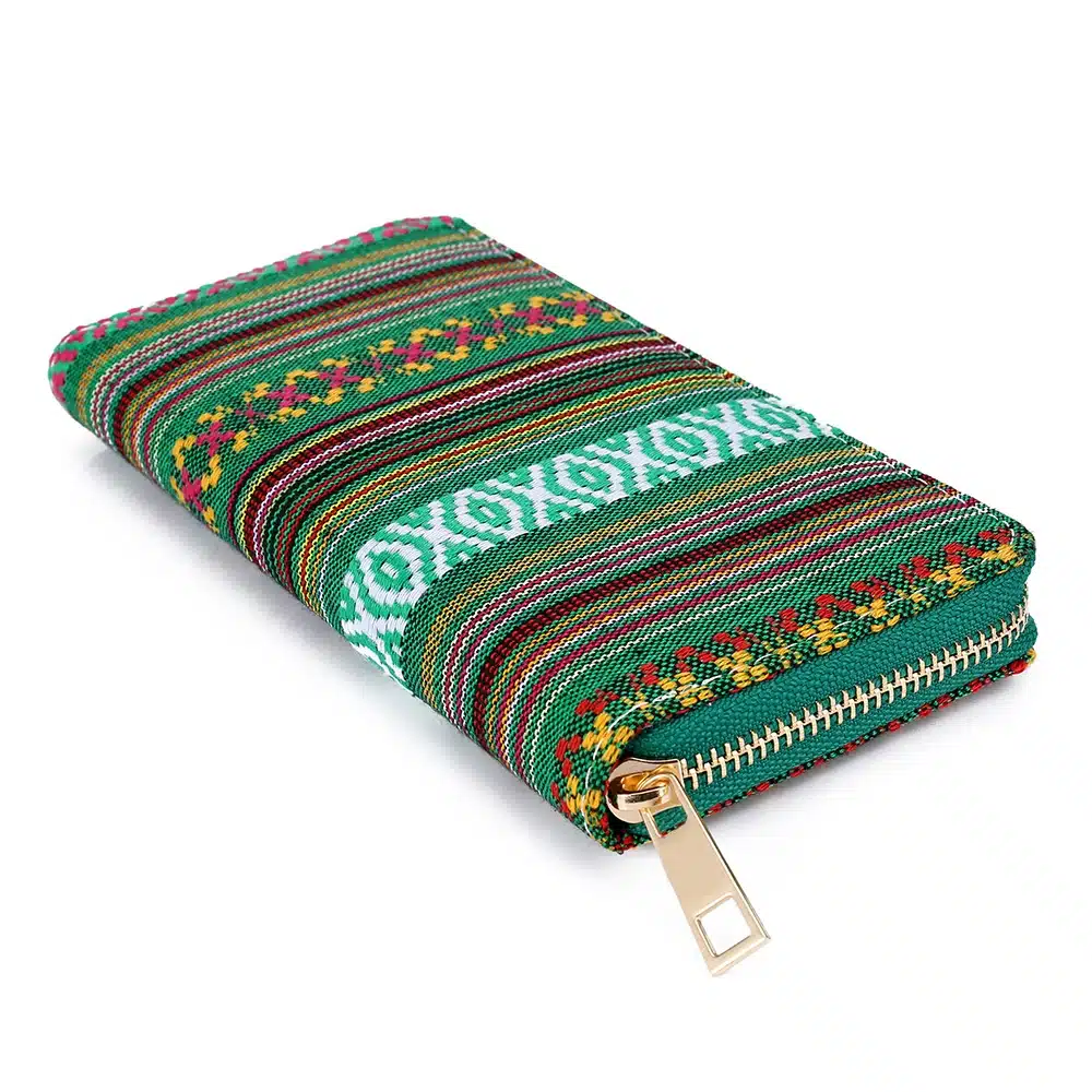 Sansarya 10 Colors Bohemia Woven Boho Long Women Wallet Aztec Female Purse Ladies Tribal Card Holder Girls With Cupreous Zipper 15
