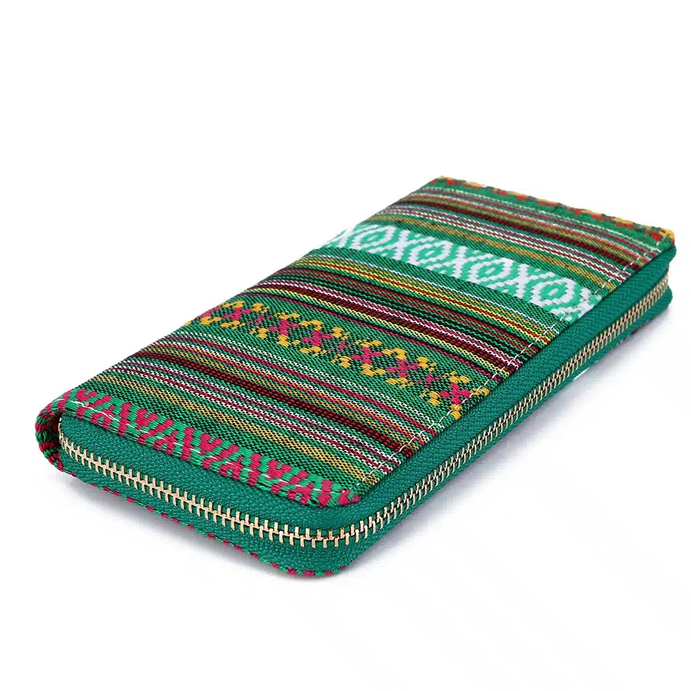 Sansarya 10 Colors Bohemia Woven Boho Long Women Wallet Aztec Female Purse Ladies Tribal Card Holder Girls With Cupreous Zipper 16