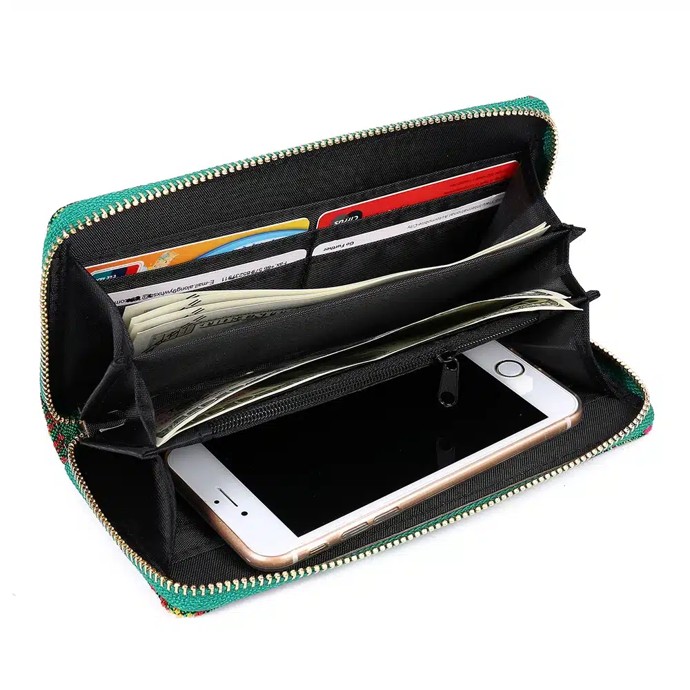 Sansarya 10 Colors Bohemia Woven Boho Long Women Wallet Aztec Female Purse Ladies Tribal Card Holder Girls With Cupreous Zipper 18