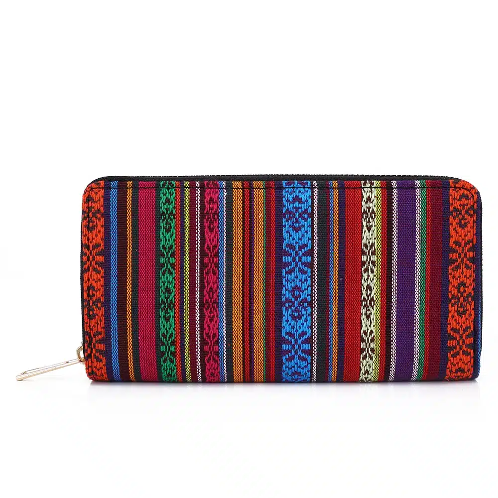 Sansarya 10 Colors Bohemia Woven Boho Long Women Wallet Aztec Female Purse Ladies Tribal Card Holder Girls With Cupreous Zipper 31