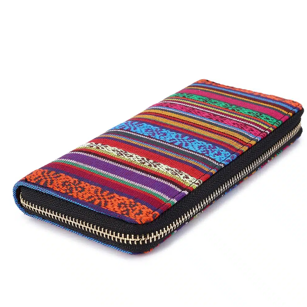 Sansarya 10 Colors Bohemia Woven Boho Long Women Wallet Aztec Female Purse Ladies Tribal Card Holder Girls With Cupreous Zipper 34