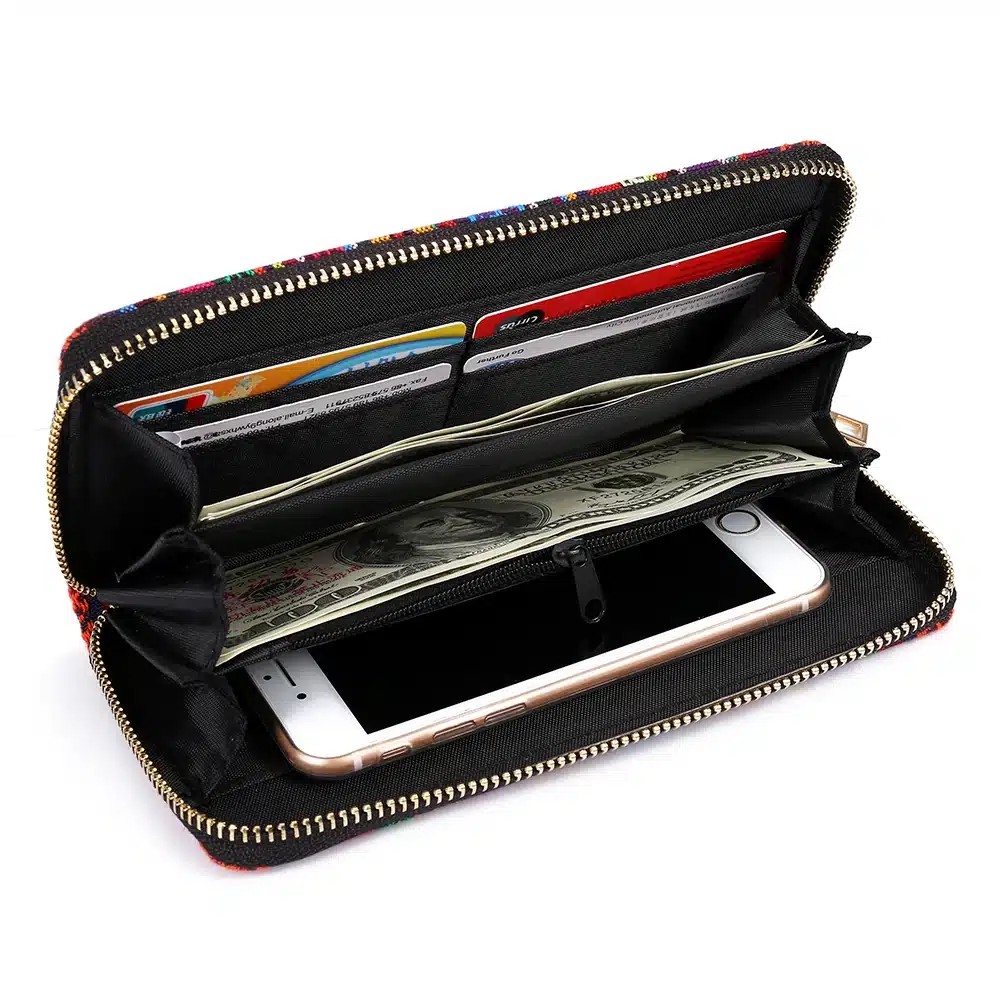 Sansarya 10 Colors Bohemia Woven Boho Long Women Wallet Aztec Female Purse Ladies Tribal Card Holder Girls With Cupreous Zipper 36