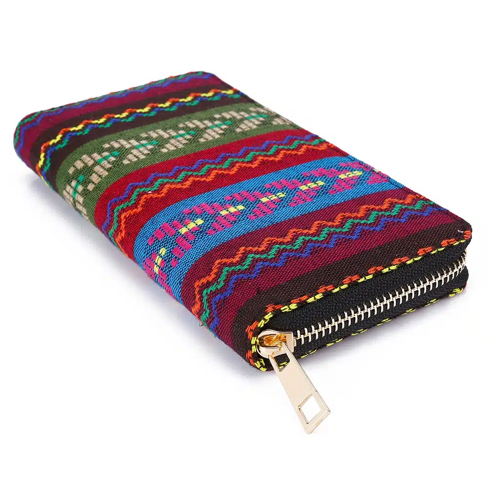 Sansarya 10 Colors Bohemia Woven Boho Long Women Wallet Aztec Female Purse Ladies Tribal Card Holder Girls With Cupreous Zipper 39