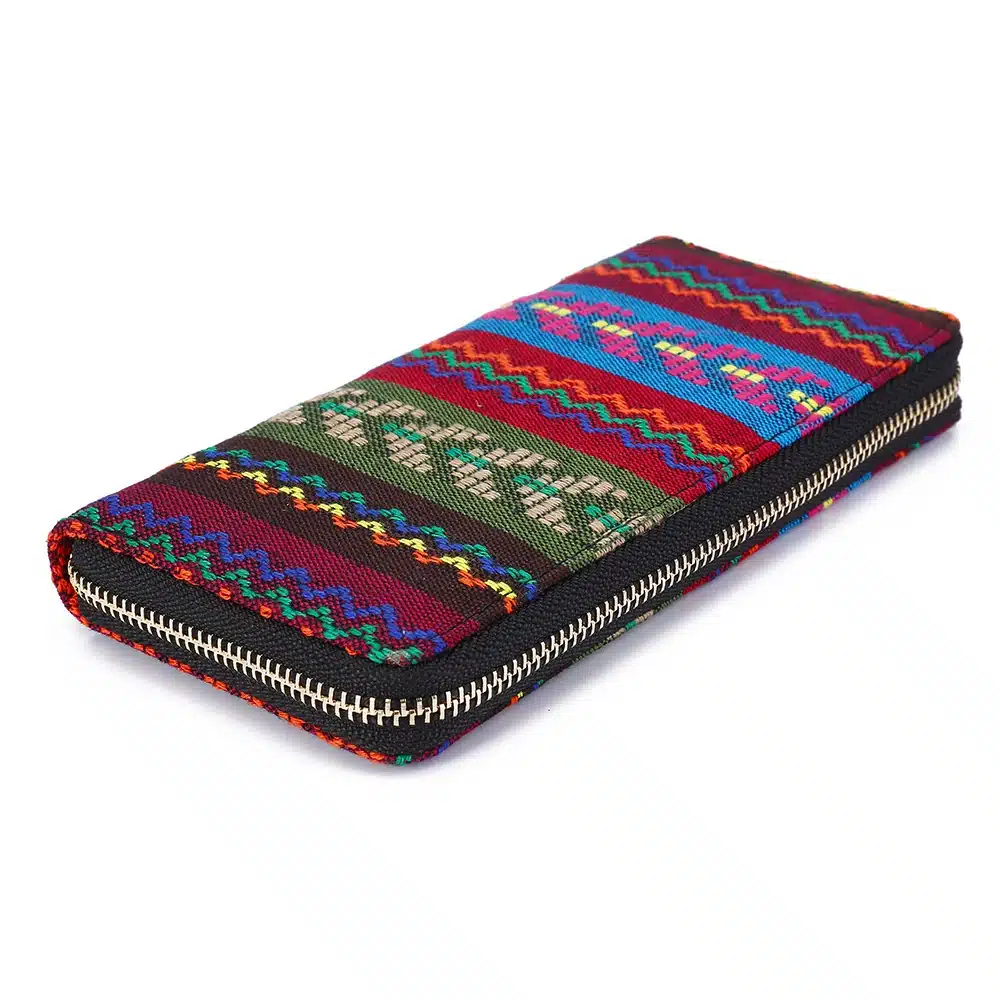 Sansarya 10 Colors Bohemia Woven Boho Long Women Wallet Aztec Female Purse Ladies Tribal Card Holder Girls With Cupreous Zipper 40