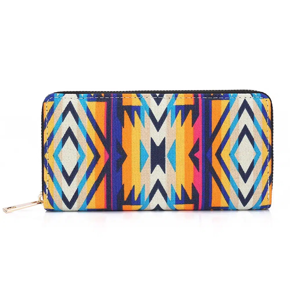 Sansarya 10 Colors Bohemia Woven Boho Long Women Wallet Aztec Female Purse Ladies Tribal Card Holder Girls With Cupreous Zipper 49