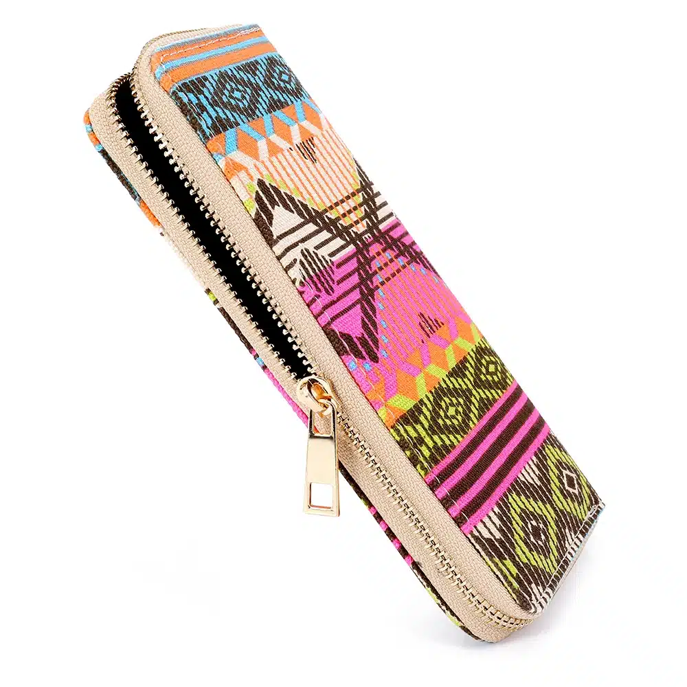 Sansarya 10 Colors Bohemia Woven Boho Long Women Wallet Aztec Female Purse Ladies Tribal Card Holder Girls With Cupreous Zipper 56