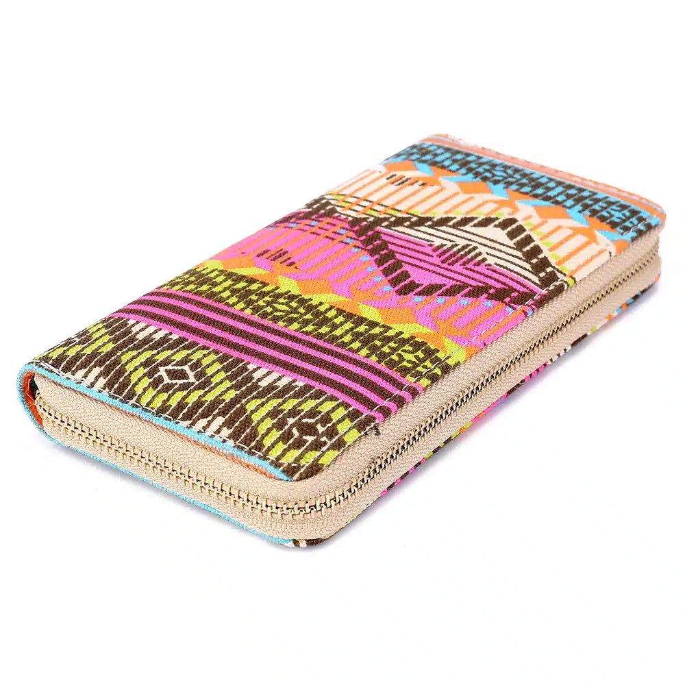 Sansarya 10 Colors Bohemia Woven Boho Long Women Wallet Aztec Female Purse Ladies Tribal Card Holder Girls With Cupreous Zipper 57