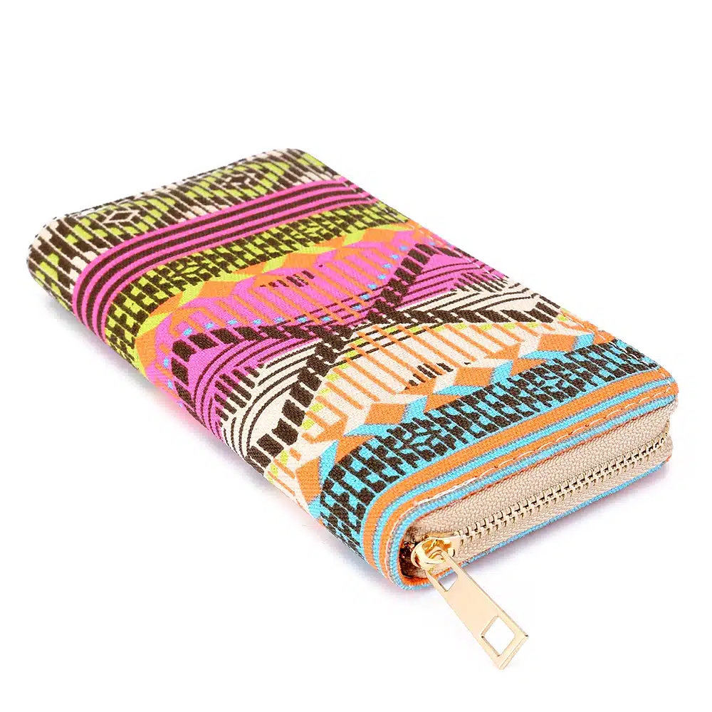 Sansarya 10 Colors Bohemia Woven Boho Long Women Wallet Aztec Female Purse Ladies Tribal Card Holder Girls With Cupreous Zipper 58