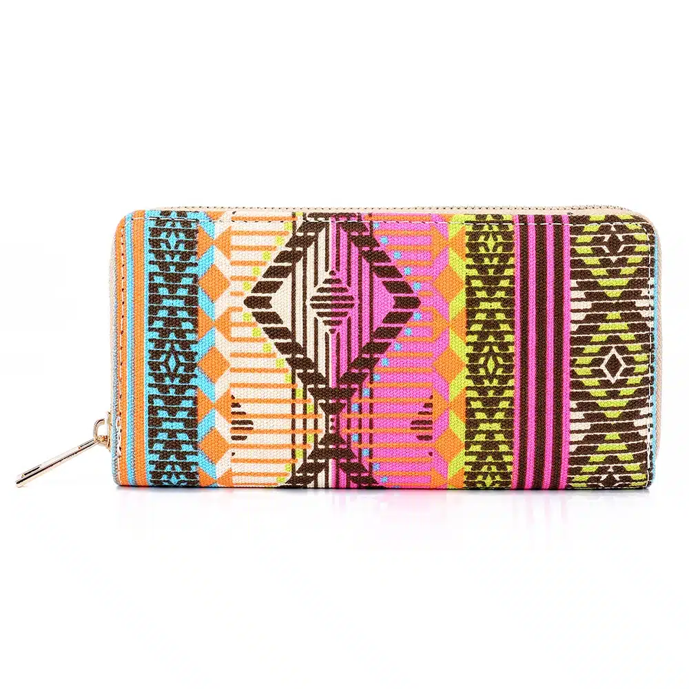 Sansarya 10 Colors Bohemia Woven Boho Long Women Wallet Aztec Female Purse Ladies Tribal Card Holder Girls With Cupreous Zipper 59