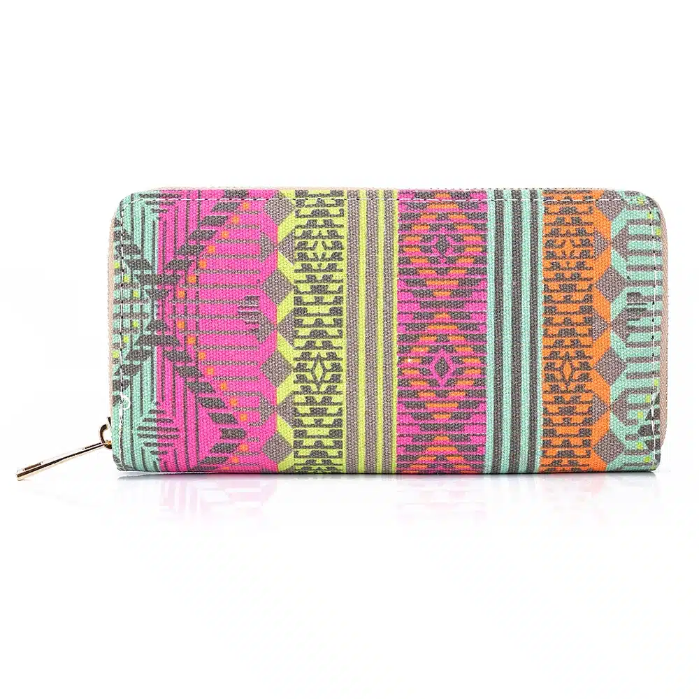 Sansarya 10 Colors Bohemia Woven Boho Long Women Wallet Aztec Female Purse Ladies Tribal Card Holder Girls With Cupreous Zipper 64