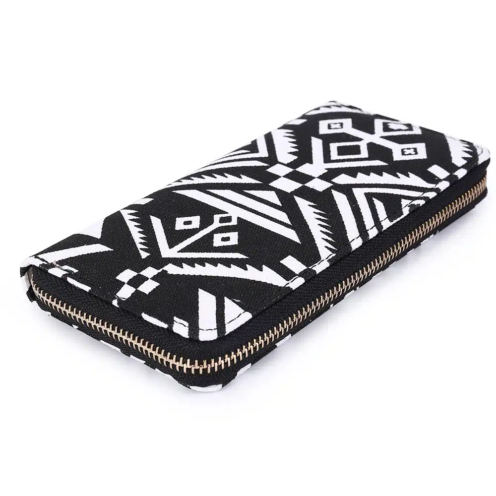 Sansarya 10 Colors Bohemia Woven Boho Long Women Wallet Aztec Female Purse Ladies Tribal Card Holder Girls With Cupreous Zipper 69