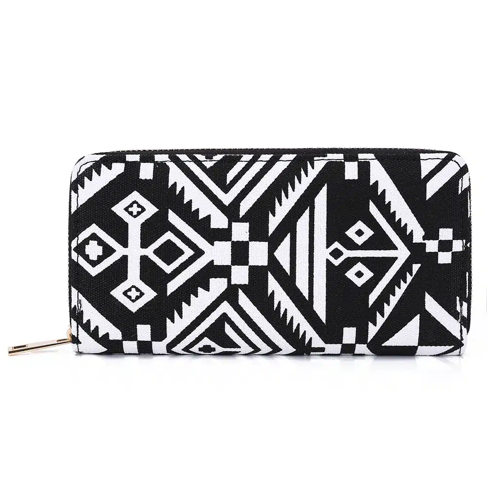 Sansarya 10 Colors Bohemia Woven Boho Long Women Wallet Aztec Female Purse Ladies Tribal Card Holder Girls With Cupreous Zipper 70