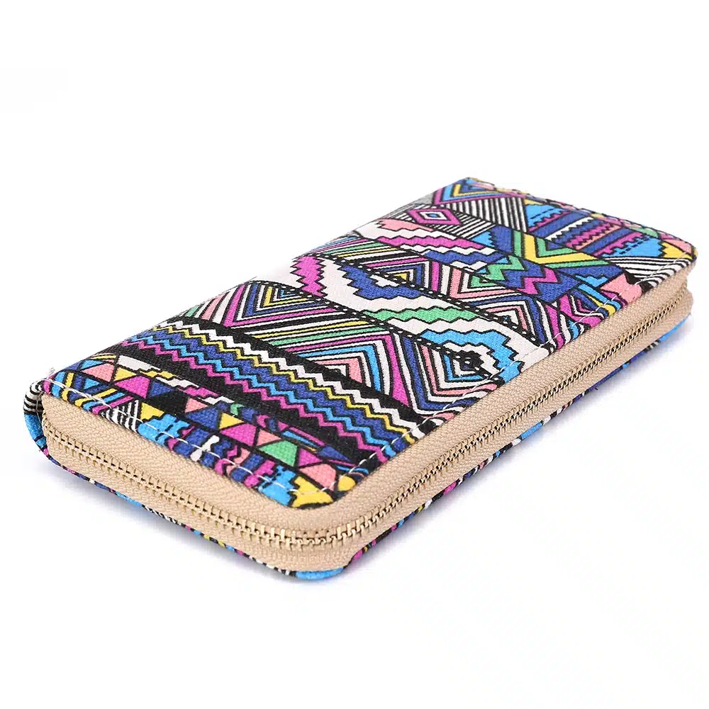 Sansarya 10 Colors Bohemia Woven Boho Long Women Wallet Aztec Female Purse Ladies Tribal Card Holder Girls With Cupreous Zipper 72