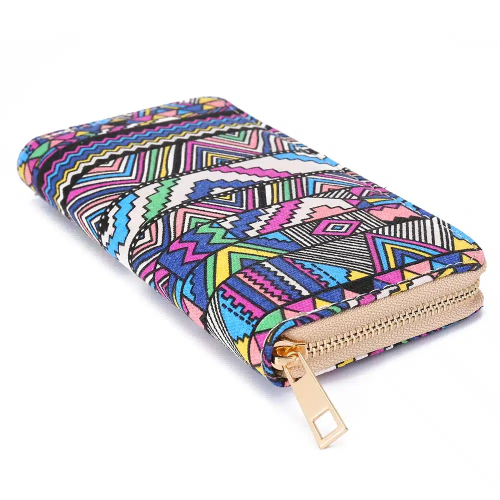 Sansarya 10 Colors Bohemia Woven Boho Long Women Wallet Aztec Female Purse Ladies Tribal Card Holder Girls With Cupreous Zipper 73