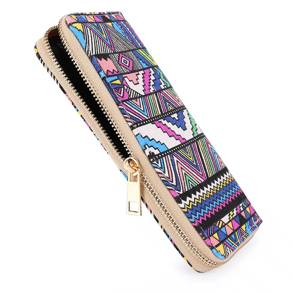 Sansarya 10 Colors Bohemia Woven Boho Long Women Wallet Aztec Female Purse Ladies Tribal Card Holder Girls With Cupreous Zipper 75