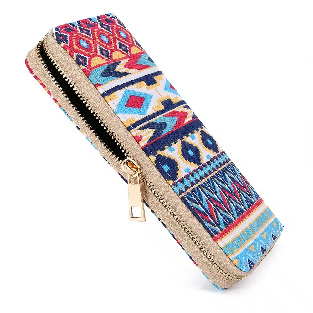 Sansarya 10 Colors Bohemia Woven Boho Long Women Wallet Aztec Female Purse Ladies Tribal Card Holder Girls With Cupreous Zipper 94