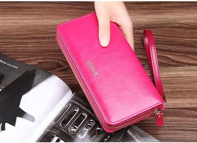 Sendefn Quality Leather Women Wallets Large Capacity Wallet Female Clutch Phone Pocket Purse Card Holder Ladies Purses 4