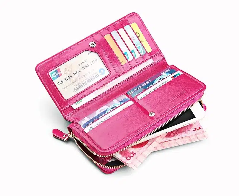 Sendefn Quality Leather Women Wallets Large Capacity Wallet Female Clutch Phone Pocket Purse Card Holder Ladies Purses 5