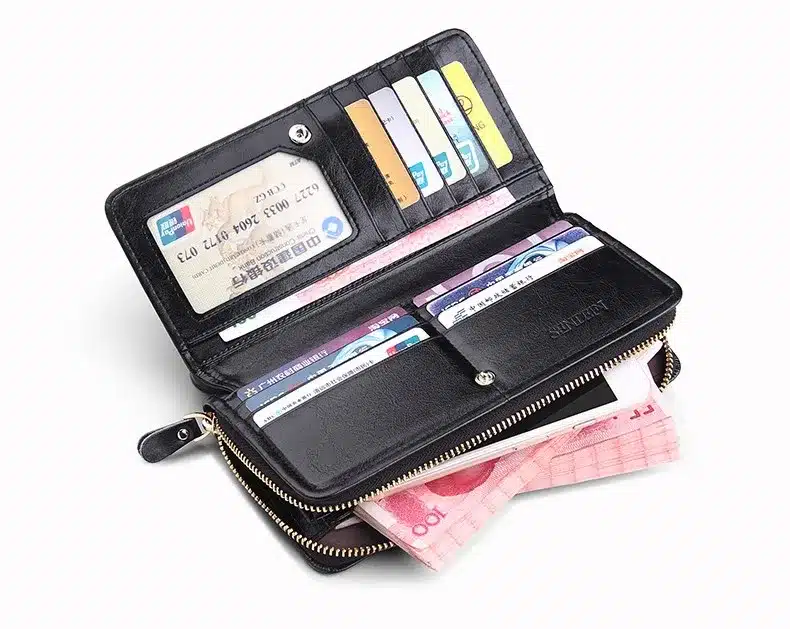 Sendefn Quality Leather Women Wallets Large Capacity Wallet Female Clutch Phone Pocket Purse Card Holder Ladies Purses 11