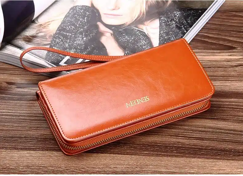 Sendefn Quality Leather Women Wallets Large Capacity Wallet Female Clutch Phone Pocket Purse Card Holder Ladies Purses 13