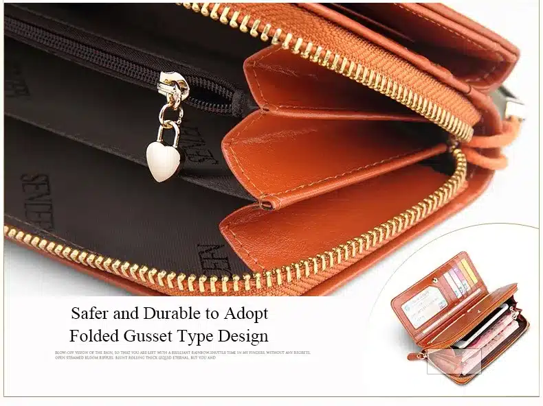 Sendefn Quality Leather Women Wallets Large Capacity Wallet Female Clutch Phone Pocket Purse Card Holder Ladies Purses 16