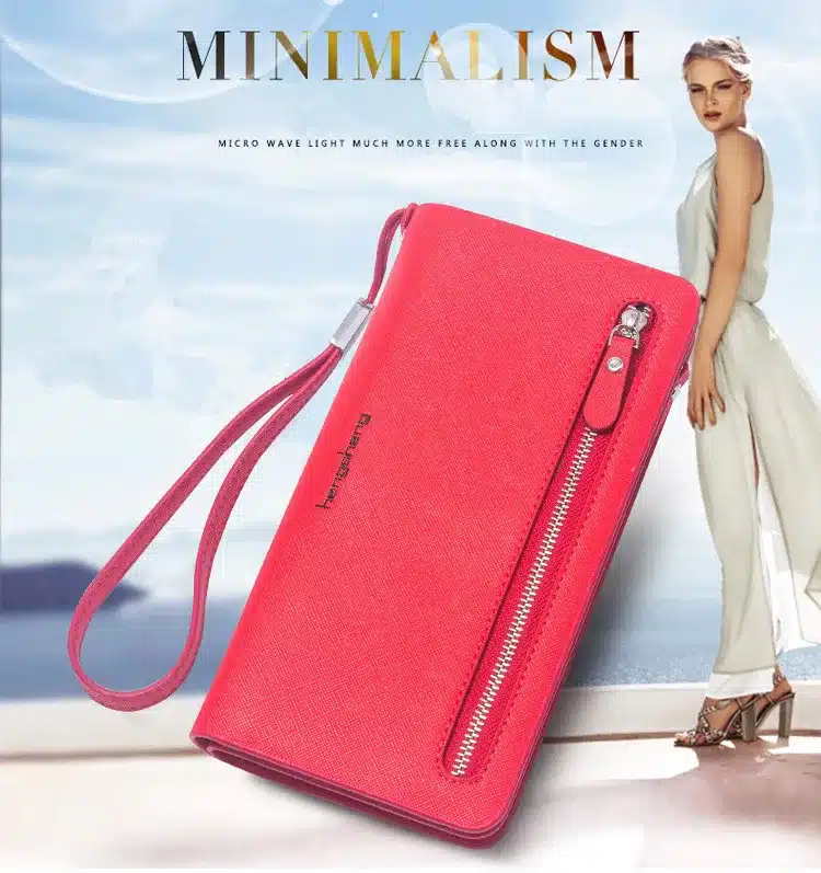 2017 NEW arrival women's wallet brand striped card purse Candy color zipper phone wallet coin purse fashion lady clutch wallet 9