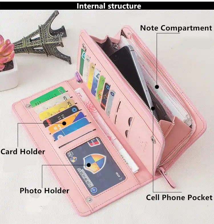 2017 NEW arrival women's wallet brand striped card purse Candy color zipper phone wallet coin purse fashion lady clutch wallet 13
