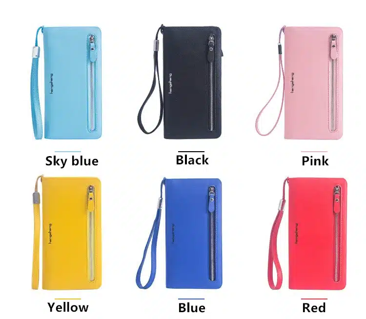 2017 NEW arrival women's wallet brand striped card purse Candy color zipper phone wallet coin purse fashion lady clutch wallet 15