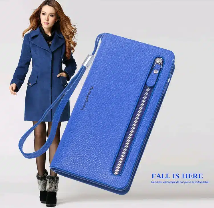 2017 NEW arrival women's wallet brand striped card purse Candy color zipper phone wallet coin purse fashion lady clutch wallet 25