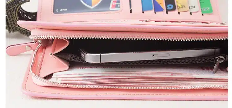2017 NEW arrival women's wallet brand striped card purse Candy color zipper phone wallet coin purse fashion lady clutch wallet 30