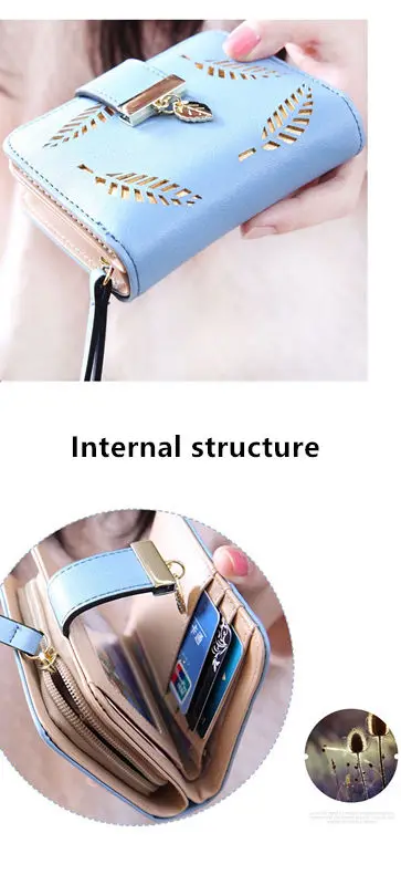 2017 Designer Famous Brand Luxury Women's Wallet Purse Female Small wallet perse Portomonee portfolio lady short carteras 6