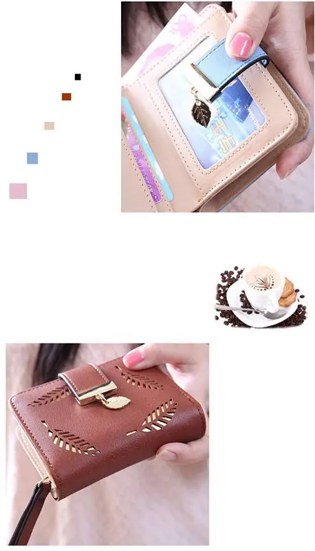 2017 Designer Famous Brand Luxury Women's Wallet Purse Female Small wallet perse Portomonee portfolio lady short carteras 16