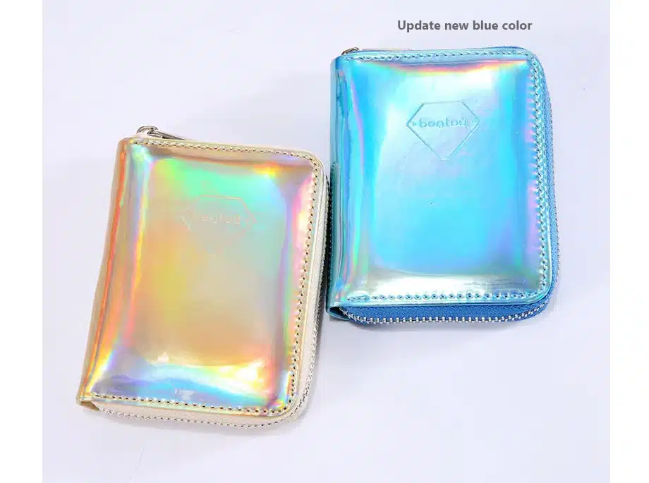 Bentoy Brand Leather Women's Wallet Hologram Money Purse Short Clutch Bank Card Holders Fashion Carteira Feminina Zip Coin Purse 13