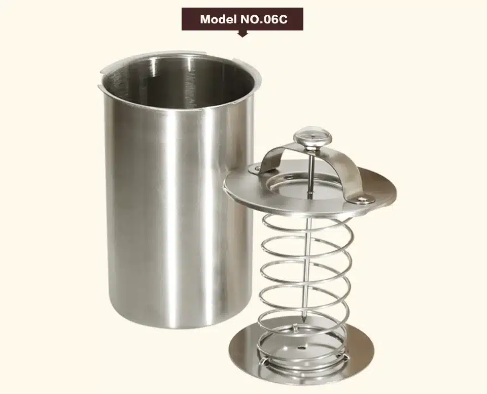 1 Liter Stainless Steel Ham Maker / Ham Meat Rolling Machine With a Thermometer Ham Boiler Meat Pot Pan Pressure Ham Cooker 12