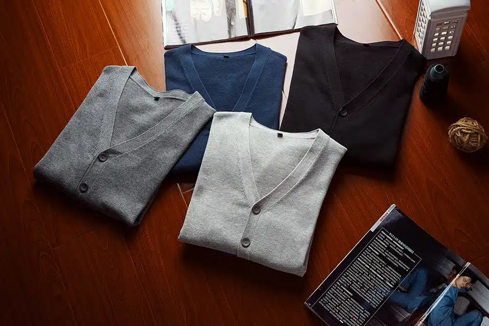Varsanol Cotton Sweater Men Long Sleeve Cardigan Mens V-Neck Sweaters Loose Solid Button Fit Knitting Casual Style Clothing New 17