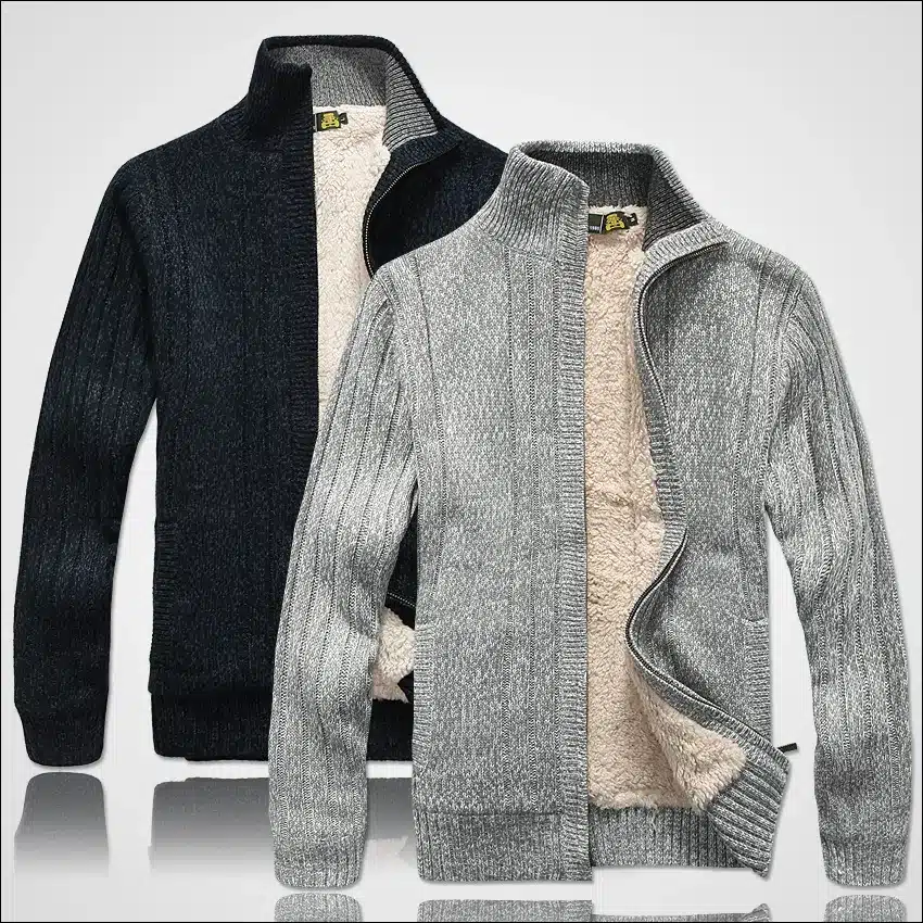 Men sweaters Long Sleeve Casual cardigan thick sweater knitting sweater outerwear coat winter for mans 3