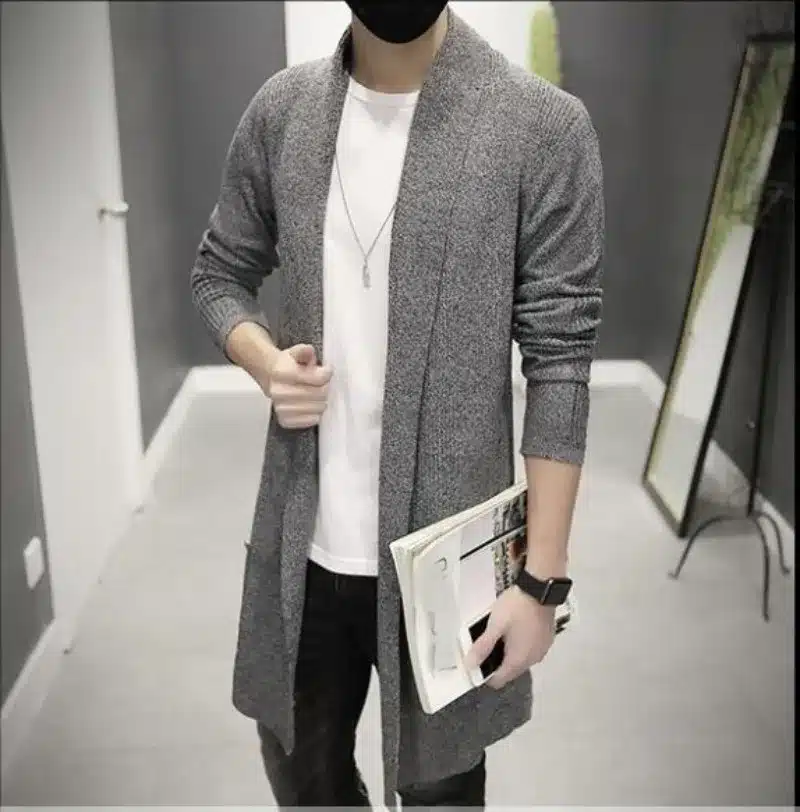 2017 New Fashion Mens Cardigan Slim Fit Wool Long Clothing Knitted Sweaters For Man Cloak Female Plus Size Gray Free Shipping 4