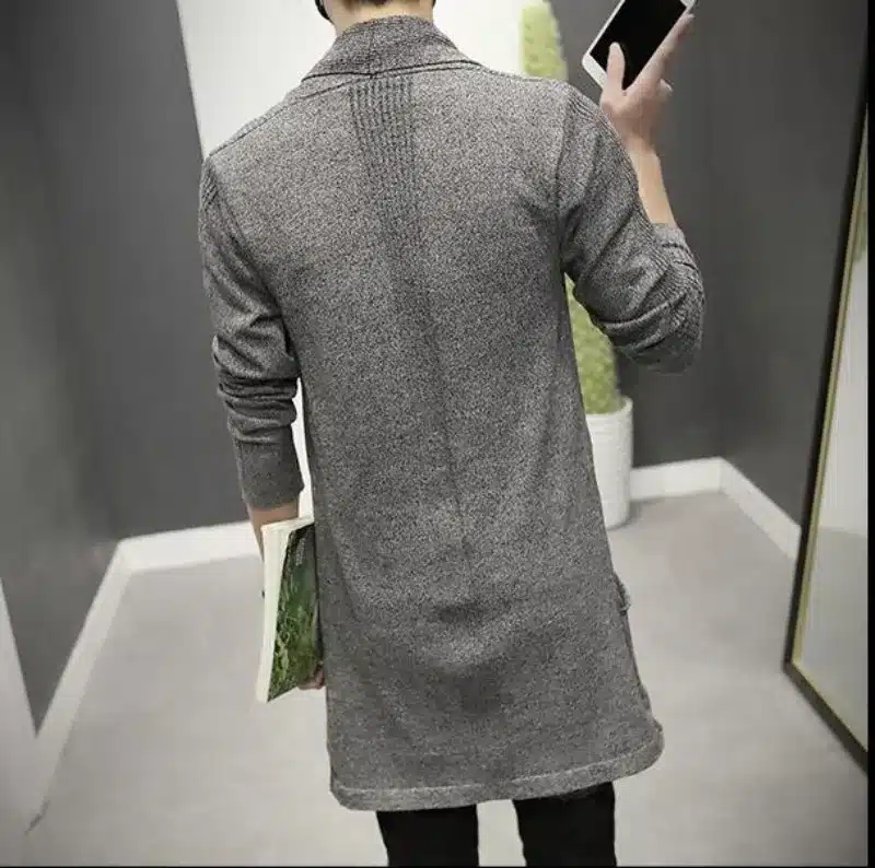 2017 New Fashion Mens Cardigan Slim Fit Wool Long Clothing Knitted Sweaters For Man Cloak Female Plus Size Gray Free Shipping 6