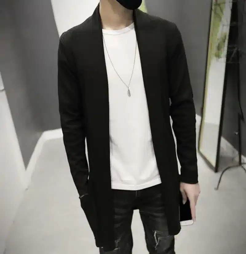 2017 New Fashion Mens Cardigan Slim Fit Wool Long Clothing Knitted Sweaters For Man Cloak Female Plus Size Gray Free Shipping 9