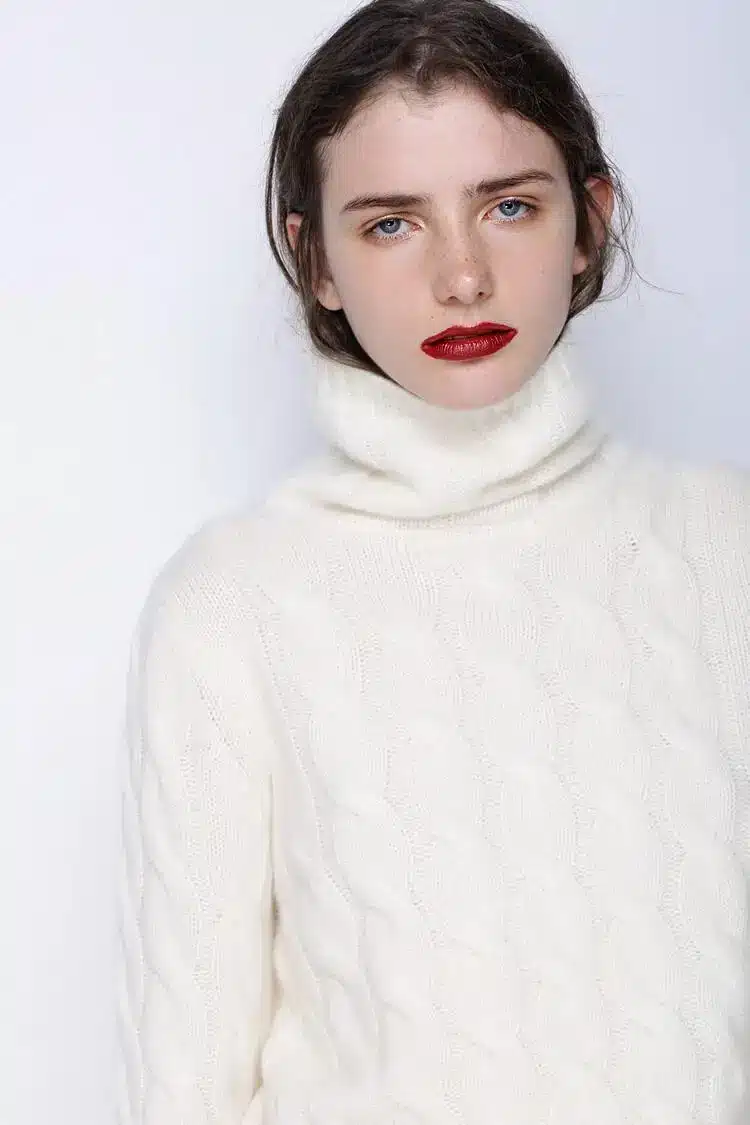 High collar cashmere sweater women thick sweater fashion 2017 autumn and winter new twist knitted bottom wool sweater 18