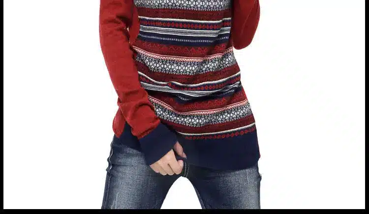 Womens Vintage Long Contrast Color Knitted Cashmere Wool Sweaters And Pullovers Ladies Spring Autumn Slim Warm Jumpers Pull Feme 10