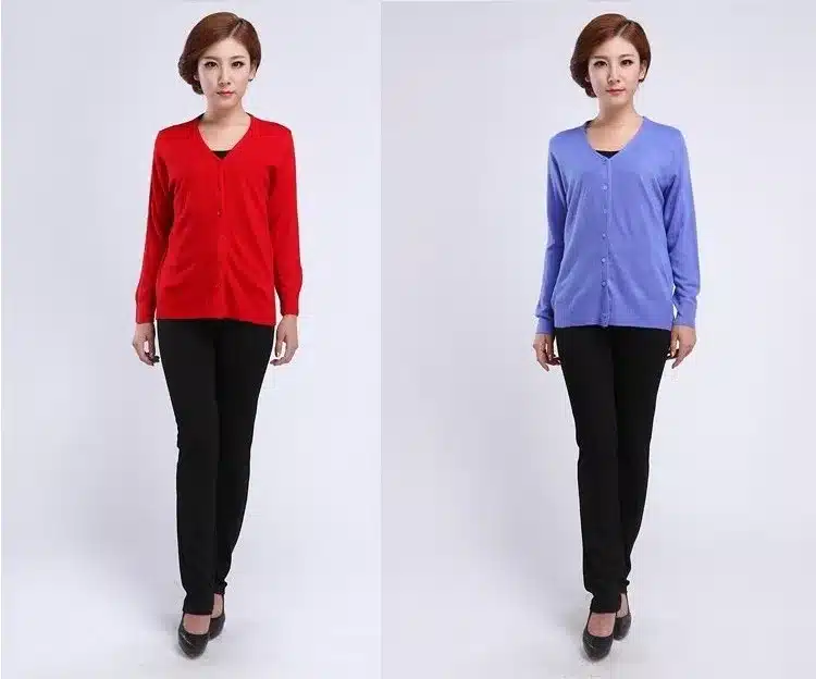 2017 Spring Autumn Wool Sweater V-neck Knit Jacket Cardigan Women Long Sleeve Pure Color Casual Crochet Blouse Tops Plus Size 7