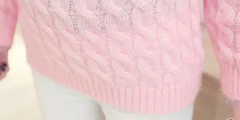 Fashion Casual Solid Color Wild Bottoming Knit Sweater hedging Hippocampus Loose Sweater Retro Twist Thick Wool Sweater Slim 14