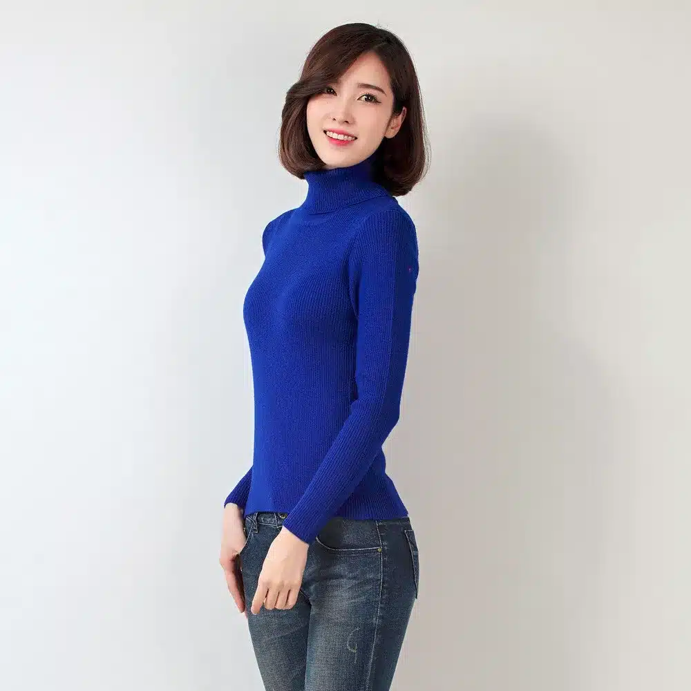 Adohon 2016 Fashion Spring Autumn Winter Cashmere Wool The Knitted Sweater Women 2015 Woman Turtleneck Long Sleeve S-XXXL size 3