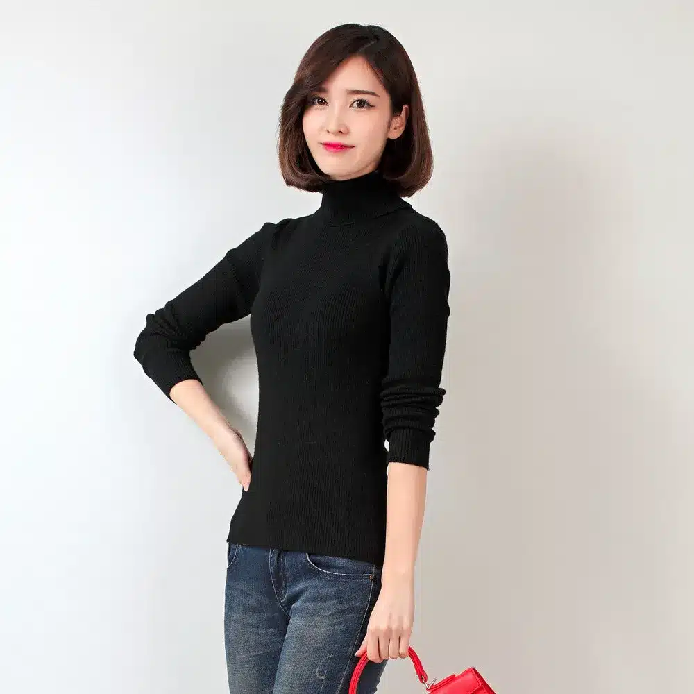 Adohon 2016 Fashion Spring Autumn Winter Cashmere Wool The Knitted Sweater Women 2015 Woman Turtleneck Long Sleeve S-XXXL size 6