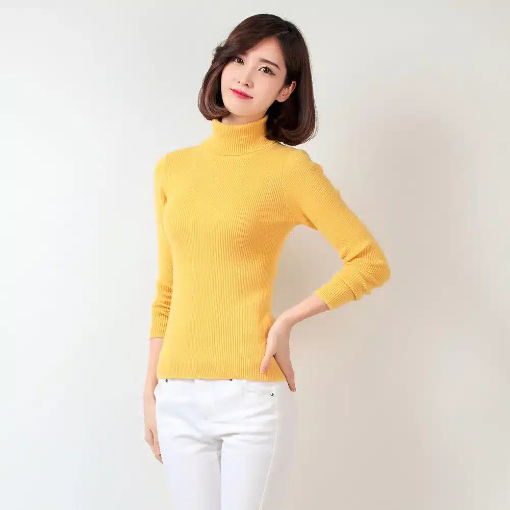 Adohon 2016 Fashion Spring Autumn Winter Cashmere Wool The Knitted Sweater Women 2015 Woman Turtleneck Long Sleeve S-XXXL size 7